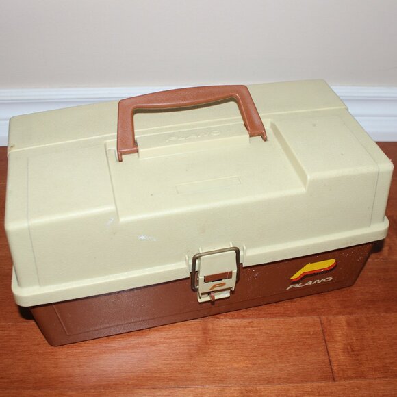 3/$55❤️vintage Plano 6303 Sturdy Three-Tiered Tackle Box Lockable Fishing USA - Picture 5 of 13